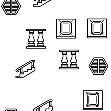 Building Materials And Supplies Vector Seamless Pattern Ilustración de archivo