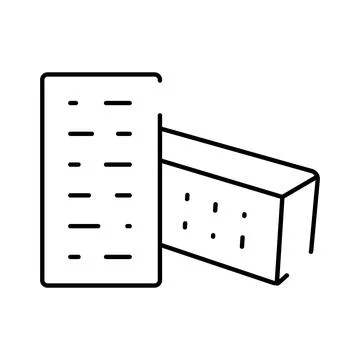Building materials line icon representing construction and masonry Ilustración de archivo