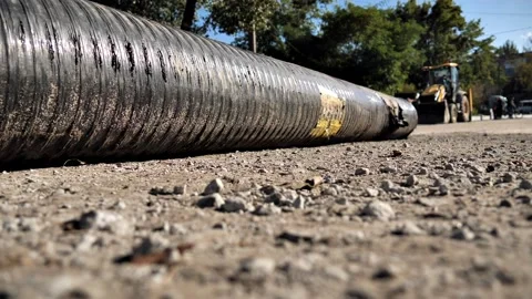 Building materials in a roll Stock Footage 219633198