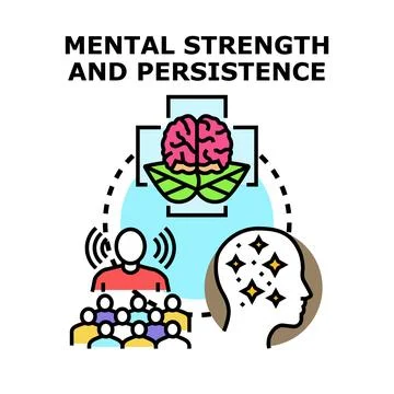 Building mental strength and persistence for personal development Stock Illustration