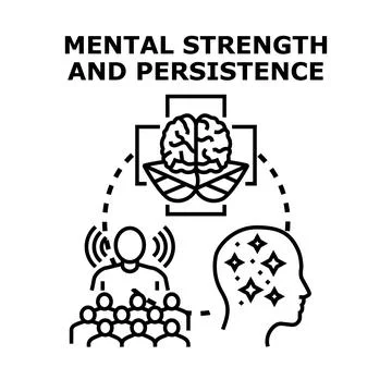 Building mental strength and persistence for personal development Ilustração Stock