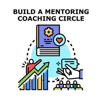 Building a mentoring coaching circle Ilustração Stock