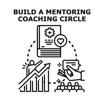 Building a mentoring coaching circle Ilustração Stock