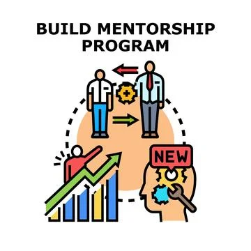 Building a mentorship program for professional development Stock Illustration