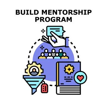 Building mentorship program for professional growth and development Ilustração Stock