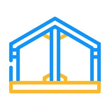 Building metallic framework color icon vector illustration Ilustración de archivo