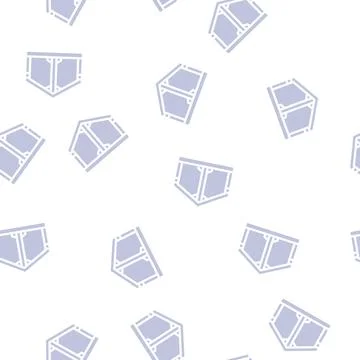 Building metallic framework glyph vector seamless pattern Stock Illustration