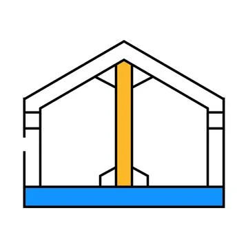 Building metallic framework icon color illustration Ilustración de archivo