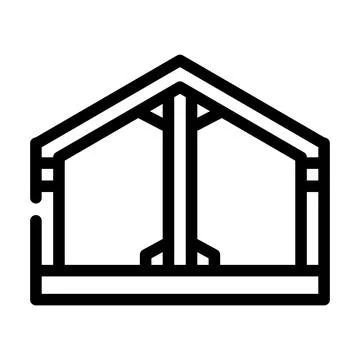 Building metallic framework line icon vector illustration Stock Illustration