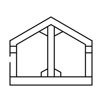 Building metallic framework line icon vector illustration Stock Illustration