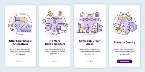 Building mobility services onboarding mobile app screen Ilustración de archivo