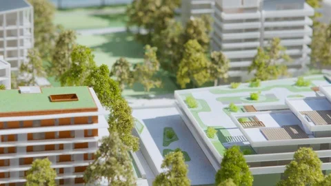 Building Model scale 1:500 - 4K RED 2 Stock Footage 87836705