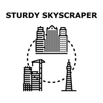 Building modern city skyscraper architecture development concept Stock-Illustration