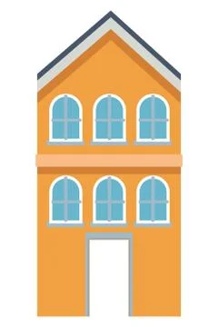 Building modern house structure Ilustración de archivo