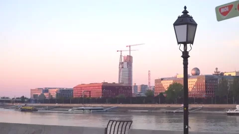 Building of MOL skycraper in Budapest. Video stock 162617282