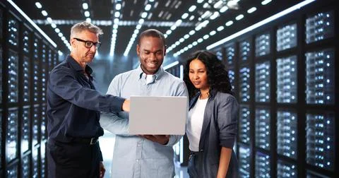 Building A More Secure Future With Diverse Cyber Security Team. Fotos de archivo