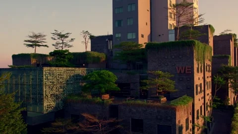 Building in the morning Stock Footage 303568715