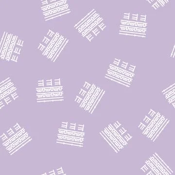 Building motel line seamless pattern Stock Illustration