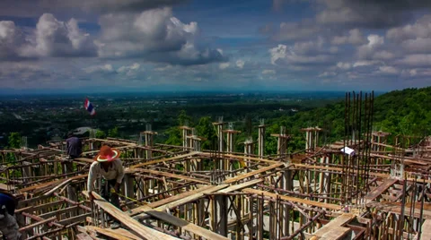 Building on The mountain tilt down Stock Footage 39268297