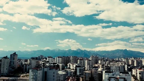 Building Mountains and Cloud Stock Footage 103852269