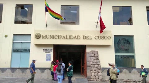 Building of the municipality of Cusco, Peru 스톡 동영상 288878510