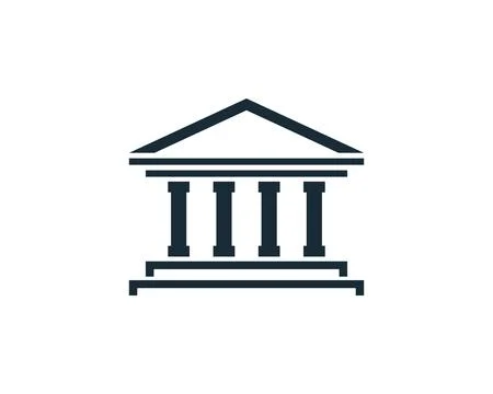 Building, Museum Icon Vector Logo Template Illustration Design Stock Illustration