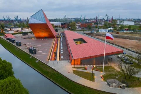 The building of the museum of Second World War II in Gdansk. Stock Photos