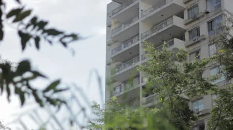 Building to nature, tilt Stock Footage 23639325