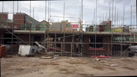 Building new homes Stock Footage 106064010