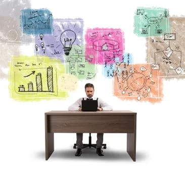 Building a new idea 库存照片