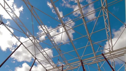 Building new large warehouse complex Vídeos de archivo 91006212