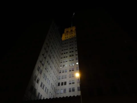 Building Night Fotos de archivo