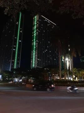 Building at night Foto stock