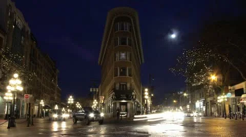 Building Night V Shape Stock Footage 21770493