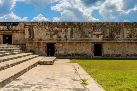 Building of The Nunnery, Uxmal, an ancient Maya city of the classical period. Fotos de archivo