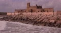Building on the ocean's shoreline in India HD Footage