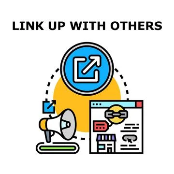 Building online connections with backlink strategy Stock Illustration