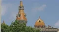 Building with orange towers on Passeig de Gracia, Barcelona 4k or 4k+ Resolution