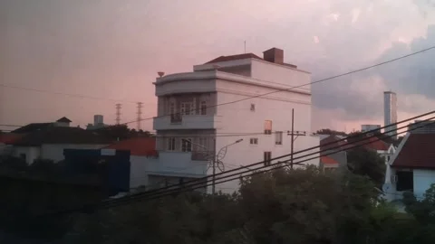 Building, Original Cinematic Sunset Video stock 335694708