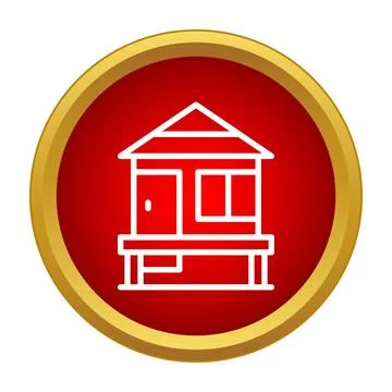 Building outline drawing for house construction icon Ilustración de archivo