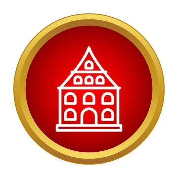 Building outline icon representing home and real estate Ilustración de archivo