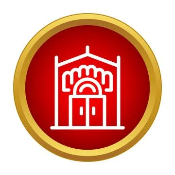 Building outline icon representing home and property Ilustración de archivo