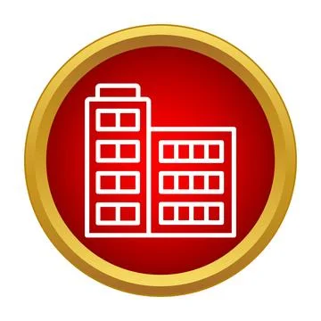 Building outline icon representing real estate architecture development Ilustración de archivo