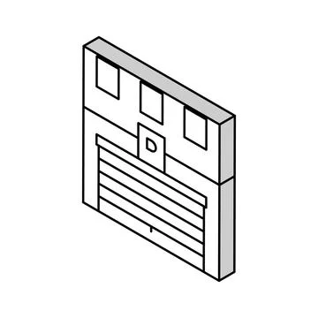 Building parking isometric icon vector illustration Illustrazione stock