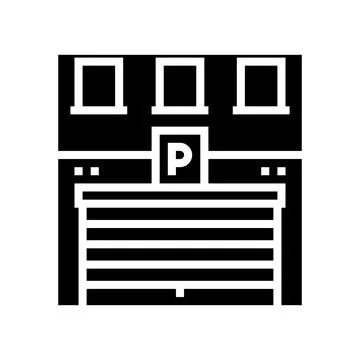 Building parking line icon vector illustration Illustrazione stock