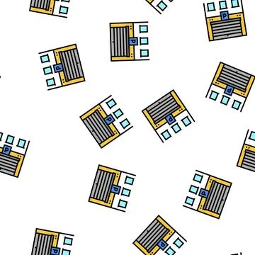 Building parking vector seamless pattern Illustrazione stock