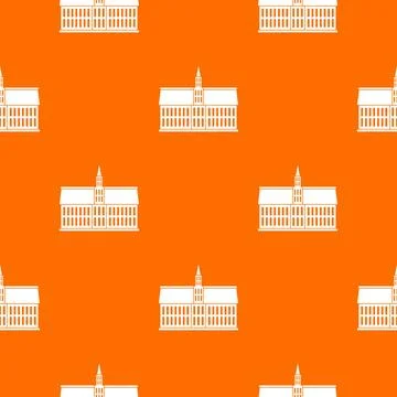 Building pattern orange Ilustración de archivo