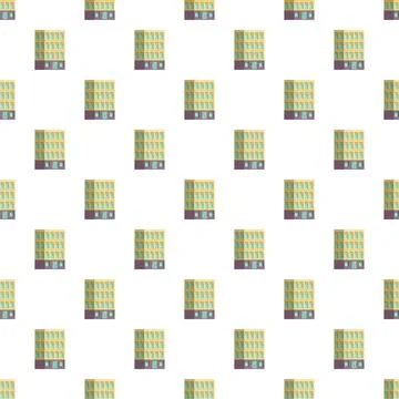 Building pattern on white background showing urban housing Ilustración de archivo