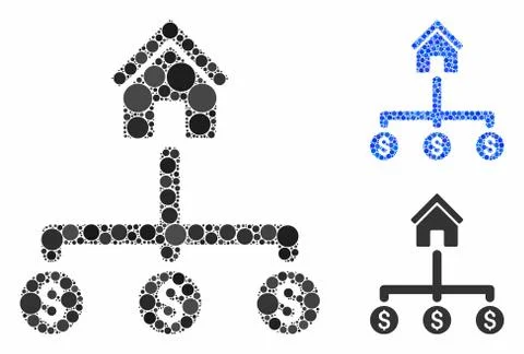 Building Payments Composition Icon of Spheric Items Ilustración de archivo