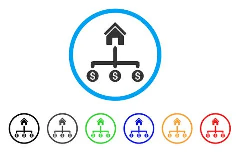 Building Payments Rounded Icon Ilustración de archivo